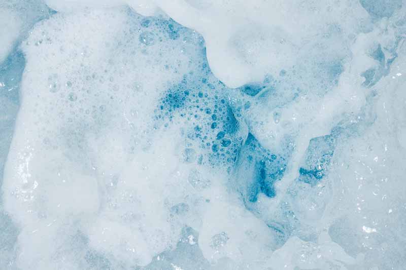 Foamy bubbling water in a hot tub