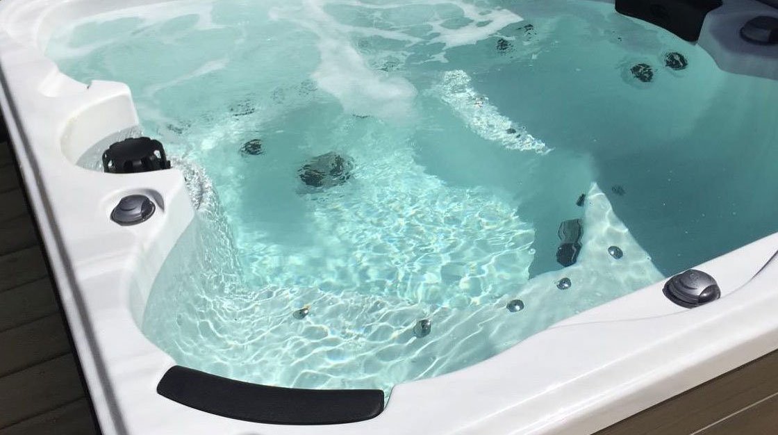 white hot tub water